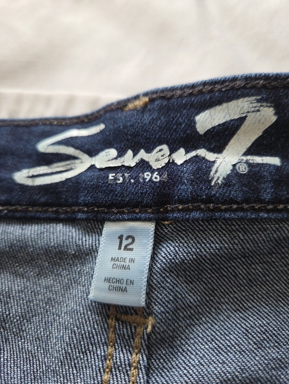 Seven7 Women's Size 12 Dark Wash High Rise Skinny Jeans - Picture 3 of 5